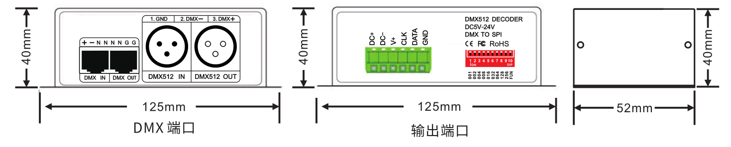 DMX512 to SPI decoder