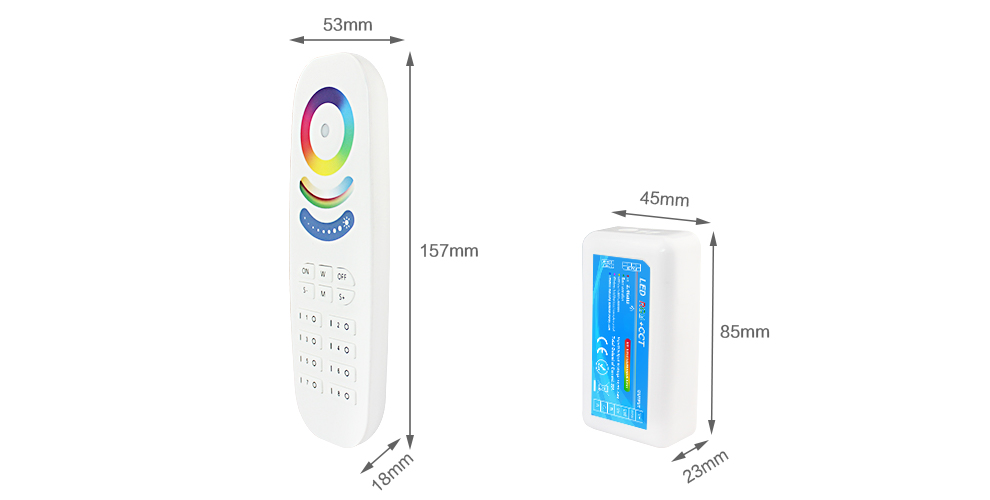 2.4G 8 Zones Touch Remote RGB+CCT Controller