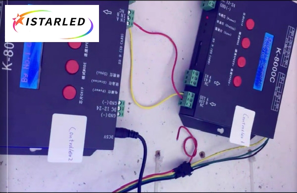 How to connect multi K-8000C sd card led controller