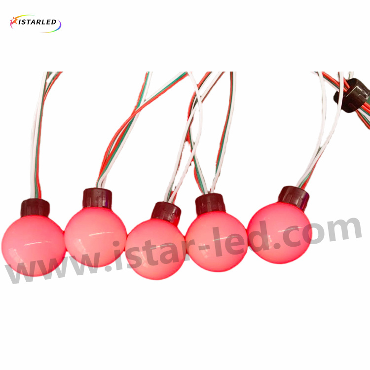 G40 addressable rgb pixel led string light